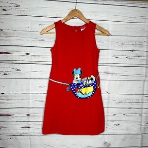Disney Minnie Mouse Red Tank Dress with Fanny Pack Graphic Girls size 10/12